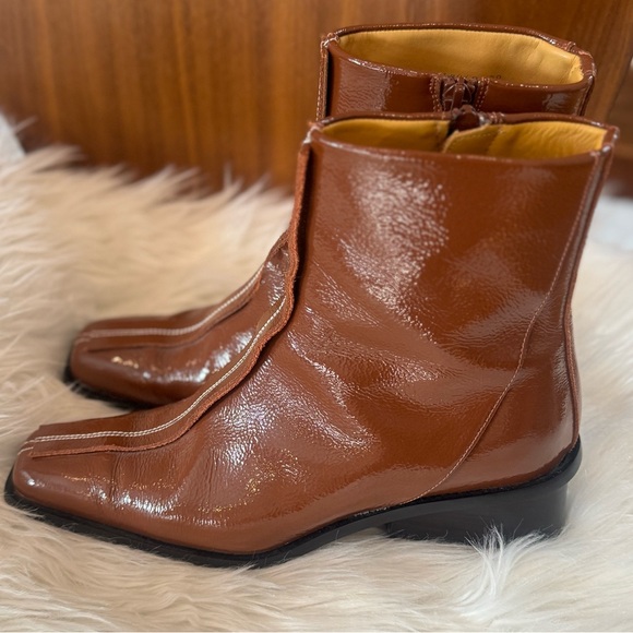Rejina Pyo Miki Pecan Leather Short Heel Boot - Picture 8 of 15